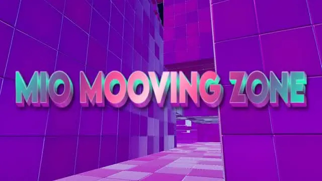 Vignette de la map Fortnite Mio Mooving Zone, un tunnel violet et rose